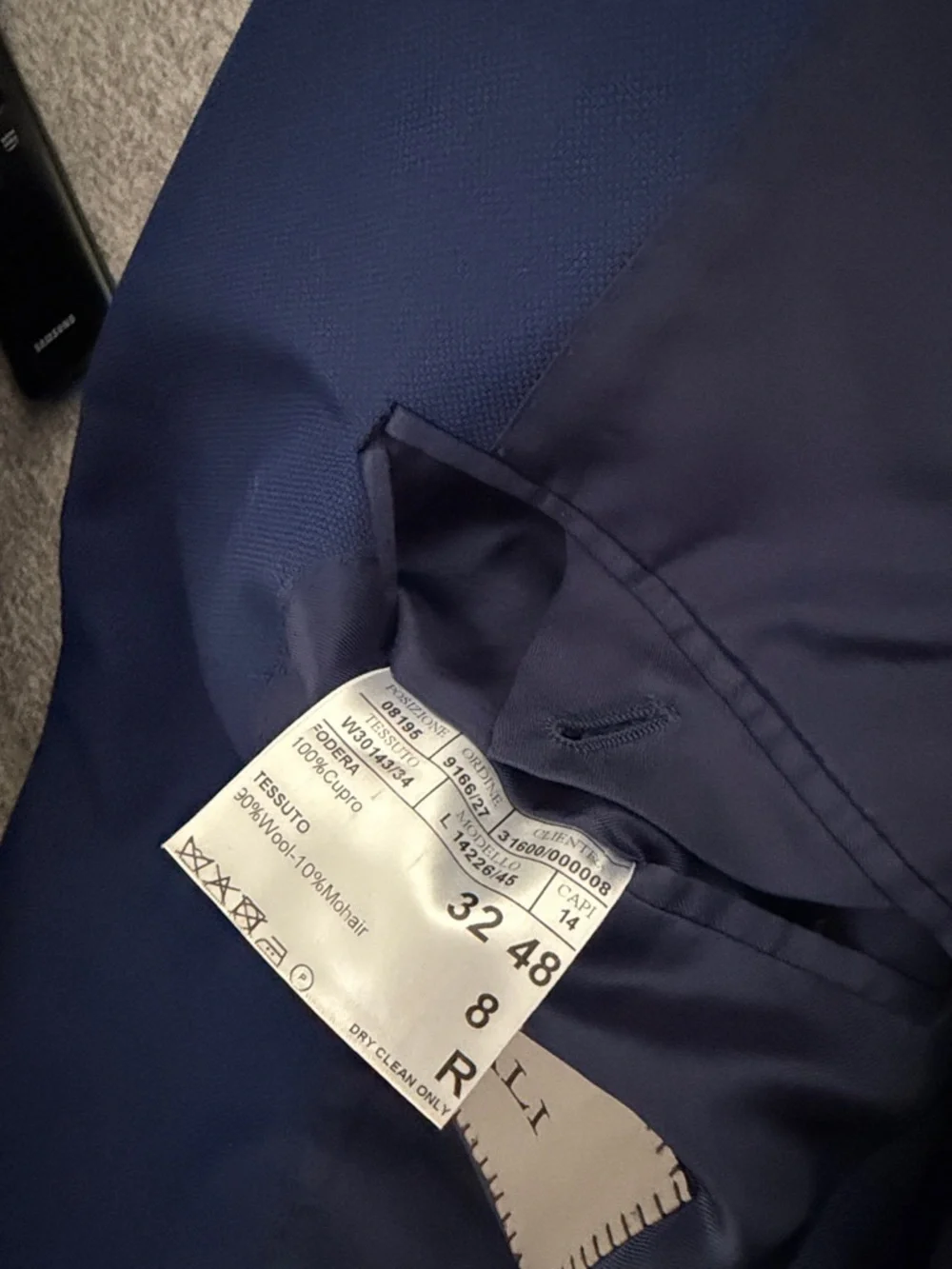 Canali Men's Deep Blue Two-Button Suit - Electric Blue